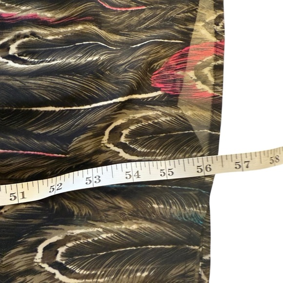 Lane Bryant Maxi Dress 14/16 Multicolor Feather Elastic Waist Southwestern Tribe - Picture 7 of 9